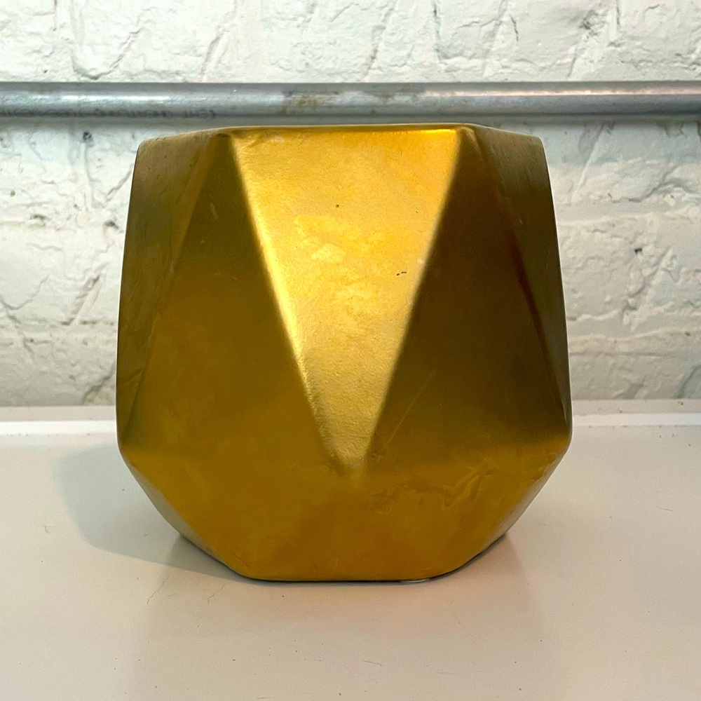 Brass Geometric Planter